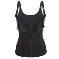 Wholesale Waist Support Women Trainer Push Up Vest Tummy Belly Girdle Body Shaper Cincher Corset Zipper Plus Size S XL Shaperwear