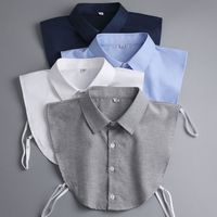 Wholesale Elegant Fake Collar Shirt Men Offcial Formal False Collar Shirt Lapel Detachable Shirt Collar White Removable Half Tie