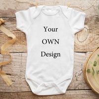 Wholesale Rompers Baby Clothes Personalized Born Custom Body Toddler Girl Boy Infant Romper Bodysuits DIY Po Logo Brand