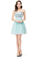 Wholesale A Line Short Sequins Chiffon Homecoming Dresses Sweetheart Party Gowns Back Lace up