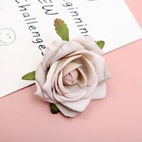 Wholesale 1pcs cm Artificial White Rose Silk Flower Heads For Wedding Decoration Diy Wreath Gift Box Scrapbooking Craft Fake V2