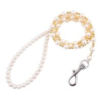 Wholesale Dog Collars Leashes White Pearl Pet Jeweled Leash Out Bichon Teddy For Small And Products Supplies cm