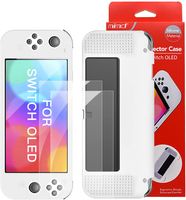 Wholesale Dockable Case for New Nintendo Switch OLED Model with Pieces Screen Protector Film TPU Shock Absorption Anti Scratch Protective Cover Game Accessories White