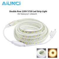 Wholesale Strips IP67 LED Strip V LED M Waterproof Flexible Lamp Replace T5 Real W M With EU Plug Warm Cold White