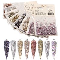 Wholesale Nail Art Decal S3 SS20 Rhinestones For Nails Gold Silver red purple D Flatback Glass Strass Non Hotfix Crystal Charm Nail Art Glitter Decorations Manicure