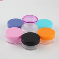 Wholesale 10g100pcs Empty Cosmetic Plastic Container ml Small PS Jar Sample Bottle Mix More Colors Pot Colored Tingood qty