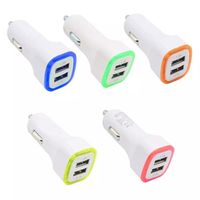 Wholesale 5V A LED Dual USB Car Charger Phone Input V V Power Adapter Universal Vehicle Cellphone Chargers for iPhone Samsung Xiaomi Huawei LG