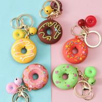 Wholesale Cute Sweet Donuts Keychain For Keys Key Chain Creative Backpack Car Pendant Acceesories Keyring Gifts