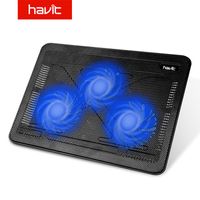 Wholesale Havit Laptop Cooler Cooling Pad Slim Portable quot quot USB Powered Quiet Fans Black Blue HV F2056 Pads