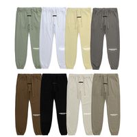 Wholesale Fw21 men s sweatpants reflective letter cotton ESSENTIALS jogging pants hip hop loose Unisex oversize Hoodie sweatpants