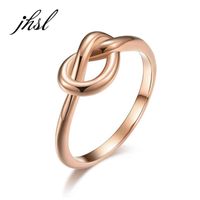 Wholesale Wedding Rings JHSL Brand mm Luxury Stainless Steel Women Black Rose Gold Silver Color US Size