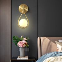 Wholesale Wall Lamps Led Outdoor Lighting Lamp Interior Living Room Dressing Bedside Table Decoration Mirror Fixture Night Glass Golden Bulb