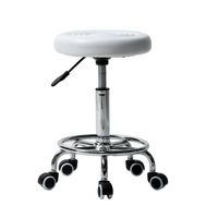 Wholesale Waco Salon Round Shape Rolling Stool Commercial Furniture Adjustable Rotation Hydraulic With Wheels Medical Massage Spa Bar Chairs White