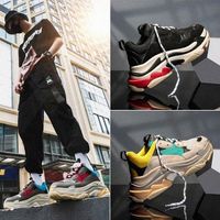 Wholesale Increase casual man shoe mens womens track multiple colors white red black grey platform lovers sneaker dad shoes