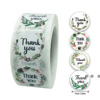 Wholesale newThank You Sticker Festive Decoration cm Handmade Round Business Adhesive Stickers For Holiday Bake Envelope Present Seal Label EWF6074