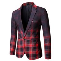 Wholesale Autumn and winter new gradient check pattern men s Korean slim fit personalized small suit coat