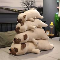 Wholesale plush Pug toy stuffed animal Shar Pei soft doll dog pillow kids s birthday gift for girlfriend