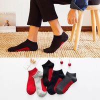 Wholesale Men s Socks Red Short Cotton Breathable Spring Summer Thin Low cut Shallow Mouth Business Streetwear Fashion Casual Boat
