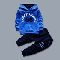 Wholesale 2PC Children Casual Sports Clothes Suits Infant Boy Baby Outfits Clothing Tops Trousers Kids Boys Cotton Hoodie Sets