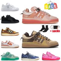 Wholesale Forum Low Bad Bunny Mens Women Running Shoes Pink Easter Buckle Brown Orbit Grey Bright Blue White Hazy Copper Platform Jogging Walking Trainers Sneakers