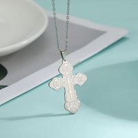 Wholesale Pendant Necklaces COOLTIME Christian Cross Necklace Women Men Eastern Orthodox Serbian Gold Color Silver Jewelry Christmas Gift