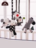 Wholesale Mobiles Baby Black and White Pendant Baby Born Plush Cloth Art Car Bed Hanging Bell Bb Device Toy