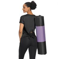 Wholesale Running Jerseys Women s Yoga Tank Tops Workout Tie Shirt Lightweight Quick Dry Athletic Short Sleeve Female Sport T Shirts