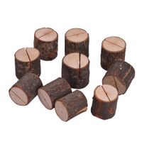 Wholesale 10pcs Log Wood Card Clip Retro Country Wedding Table Confetti Decorations Stump Stands Paper Holder Signboard For Home Party Supplies AL8840