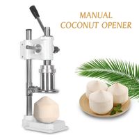 Wholesale Hand Press Green Coconut Opening Holing Machine Small Manual Fresh Coconuts Hole Punching Machines Black White Colors