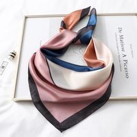 Wholesale Fashion Silk Square Scarf For Women cm Tie Foulard Warp Band Neck Neckerchief Hijab Bag Hair Soft Headscarf Ties