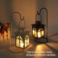 Wholesale Candle Holders European Classical Wrought Iron Holder House Shape Stand Bracket Candlestick Home Decor Crafts