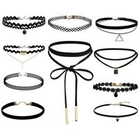 Wholesale yutong pack Choker Necklace Black Lace Leather Velvet Strip Woman Collar Party Jewelry Neck Accessories Chokers