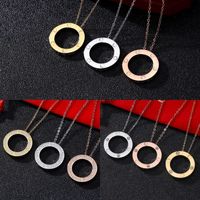 Wholesale 2021 French unique titanium steel diamond necklace fashion luxury Necklace hot selling candy Party Jewelry