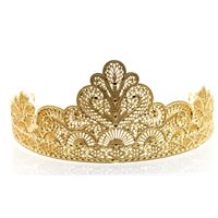 Wholesale Gold Color Women Tiara hollow Metal Kids Crown for Wedding Performance Headwear Bridal Festival Jewelry Gift