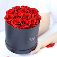 Wholesale Eternal flowers holding bucket Valentine s Day gift box Rose decorative flowers girlfriend wife romantic festival gift S2