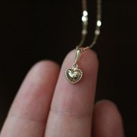 Wholesale S925 Sterling Silver k Gold Simple Delicate Heart Pendant Necklace Women Fashion Cute Party Jewelry Accessories