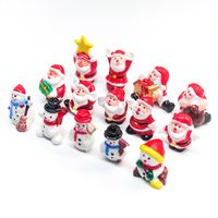 Wholesale 2021 Miniature Painted Christmas Decorations Snowman Christmas tree Scene Ornaments Gift Cake Plug in Home Decoration Free Delivery