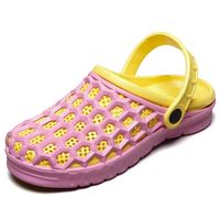Wholesale Summer Hole Shoes Men s Breathable Non slip Soft Bottom Slippers Casual Beach Sandals Half Slipper