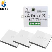 Wholesale Smart Home Control Light Switch AC V Controller RF Wall Panel MINI Relay Interruptor And Wireless Remote For Appliance