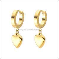 Wholesale Stud Earrings Jewelrystud Titanium Steel Multicolor Ear Piercing Charming Round Heart Pendient Rings For Women Men Body Jewelry Gift T