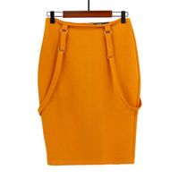 Wholesale Skirts CUHAKCI Sexy Skirt Bodycon Women Summer Suspender Party Office Lady Slim Overall Fashion Shoulder Straps High Waist