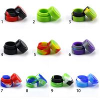 Wholesale Clear or mixed color ml oil concentrate silicone container for smoking pipes non sticky mini extract transparent silicon dab wax containers rubber slicka42