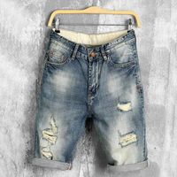 Wholesale Special Sales Men Denim Short Male Hole Retro Jeans Shorts Skate Board Mens Jogger Ankle Ripped More Styles1