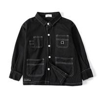 Wholesale Men s Jackets Spring Children s Wear Boys Black Tooling Denim Jacket