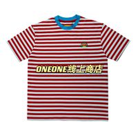 Wholesale Mens Designer T Shirts GOLF WANG Striped Rainbow Tee Loose O neck Cotton Short Sleeve T shirt High Street Casual