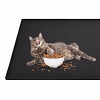 Wholesale Gomaomi Waterproof Pet Feeding Mat With Lip FDA Grade Silicone Placemat Non Slip Bowl For Cats Dogs Dog Apparel