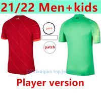 Wholesale 21 soccer jersey football Player version maillot de foot home red Goalkeeper green Black shirt fútbol futebol men kids