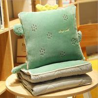 Wholesale Cushion Decorative Pillow Napping Sleeping Chair Cushion In Blanket Sofa Throw Quilt For Office Foldable