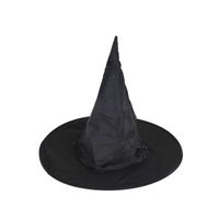 Wholesale Hot Adult Womens Black Witch Hat for Halloween Costume Accessory Peaked Cap Q0811
