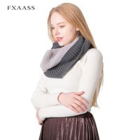 Wholesale Scarves FXAASS Autumn Winter Solid Scarf For Ladies Shawl Ring Fashion Women Luxury Woolen Cashmere Pashmina Bib